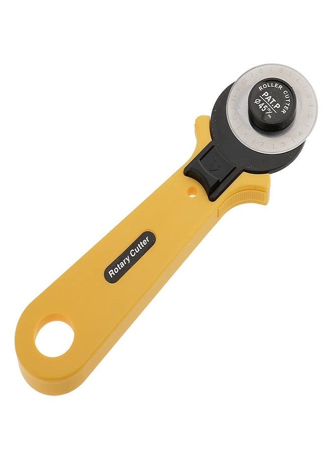 KRAFTMASTERS Craft Present 45mm Standard Rotary Cutter Easy Fabric Cutting Scrapbooking Comfortable Handle for Right and Left Handed Cutting Tool Quilting Crafting Sewing - Image 1